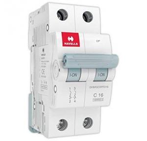 Havells 16A 2P C-Curve AC MCB, DHMGCDPF016