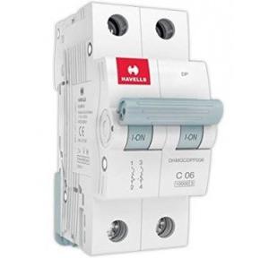 Havells 6A 2P C-Curve AC MCB, DHMGCDPF006