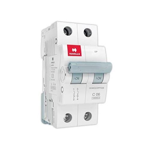 Havells 6A 2P C-Curve AC MCB, DHMGCDPF006