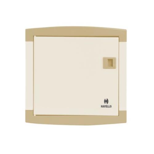 Havells Double Door SPN 16W Distribution Board, DSSDBX0203 (Pearl Ivory)