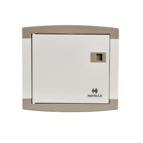 Havells Double Door SPN 6W Distribution Board, DHDQSHODPWO6 (Pearl Ivory)