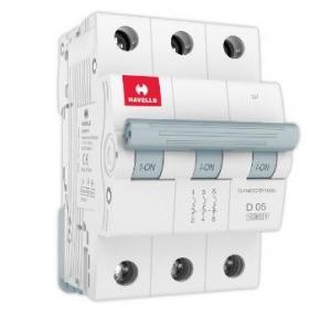 Havells 0.5A 3P D-Curve AC MCB, DHMGDTPF005