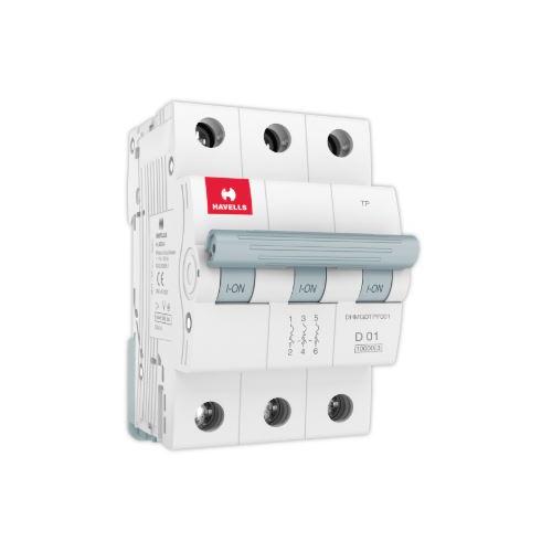 Havells 1A 3P D-Curve AC MCB, DHMGDTPF001