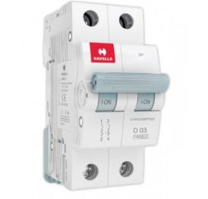 Havells 0.5A 2P D-Curve AC MCB, DHMGDDPF005