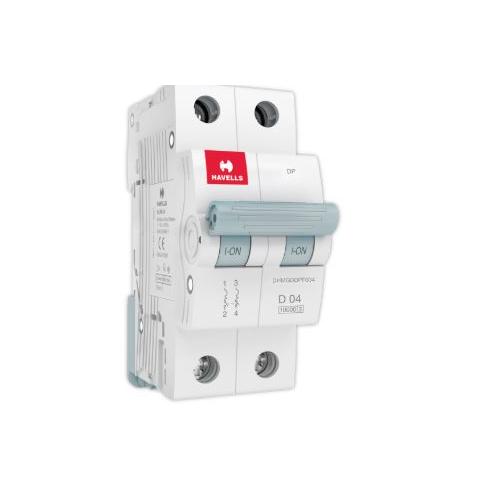 Havells 4A 2P D-Curve AC MCB, DHMGDDPF004