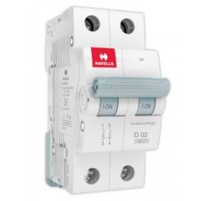 Havells 2A 2P D-Curve AC MCB, DHMGDDPF002