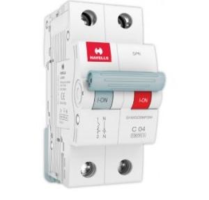 Havells 4A 1P+N C-Curve AC MCB, DHMGCSNF004