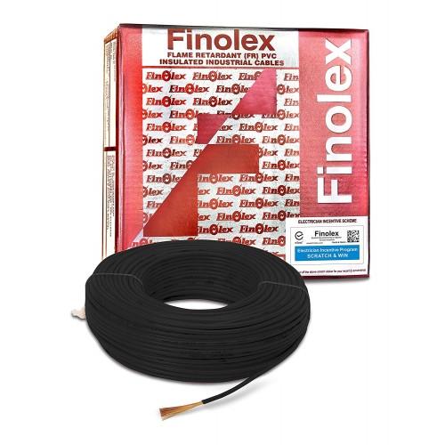 Finolex 6 Sqmm 1 Core FR PVC Insulated Unsheathed Industrial Cable, 45 Mtr (Black)