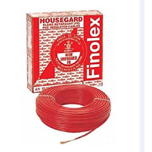 Finolex 6 Sqmm 1 Core FR PVC Insulated Unsheathed Industrial Cable, 45 Mtr (Red)