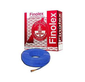 Finolex 6 Sqmm 1 Core FR PVC Insulated Unsheathed Industrial Cable, 180 Mtr (Blue)