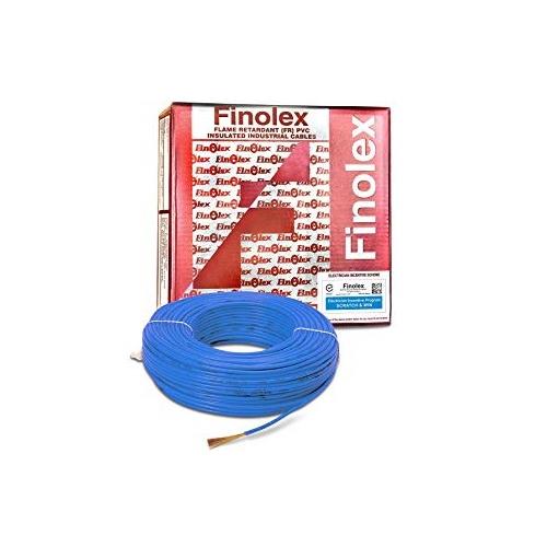 Finolex 6 Sqmm 1 Core FR PVC Insulated Unsheathed Flexible Cable, 90 Mtr (Blue)