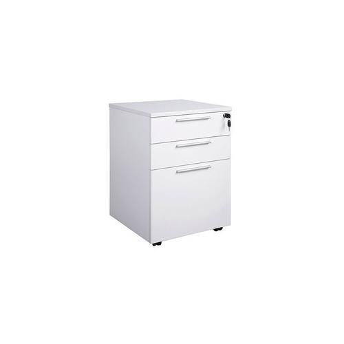 Pedestal Drawer Metal Free Standing With 2 Key, 585Dx632Hx390W mm (Prince Grey)