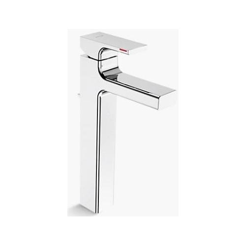 Kohler Strayt Single-Control Tall Basin Faucet Chrome Polished With Drain, K-37329T-4-CP