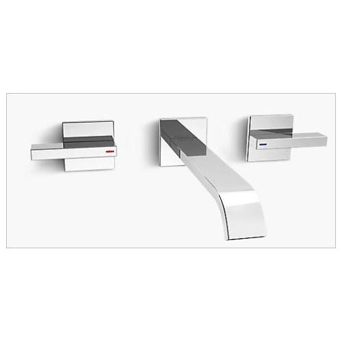 Kohler Loure Wall-Mount Basin Faucet With Valve Chrome Polished, K-14602IN-4-CP