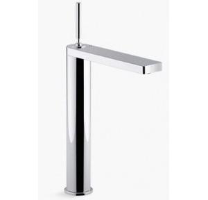 Kohler Composed Single Control Tall Basin Faucet With Joystick Handle And Drain Chrome Polished, K-73053IN-4-CP