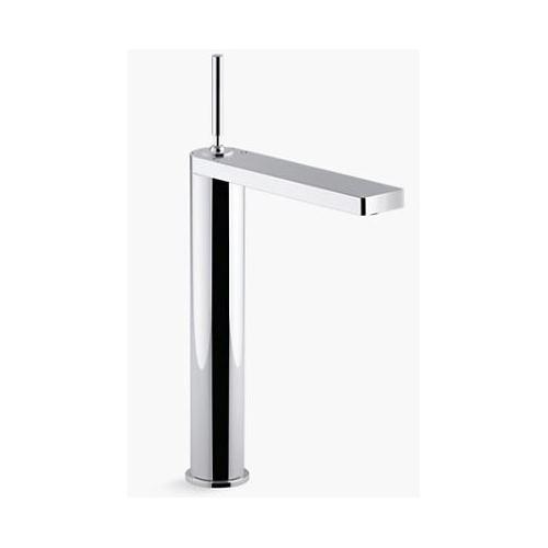 Kohler Composed Single Control Tall Basin Faucet With Joystick Handle And Drain Chrome Polished, K-73053IN-4-CP