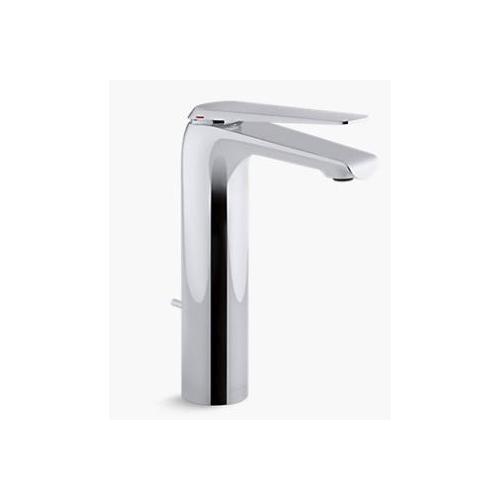 Kohler Avid Single-Control Tall Basin Faucet With Drain Chrome Polished, K-97347IN-4-CP