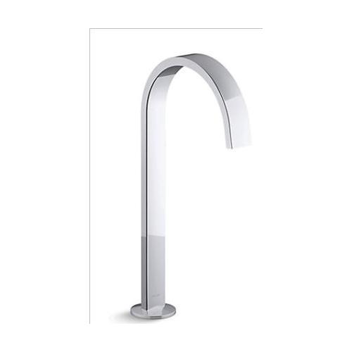 Kohler Components Tall Ribbon Design Basin Spout With Click Drain Without Handle Chrome Polished, K-77966T-CP