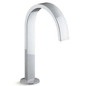 Kohler Components Ribbon Design Basin Spout With Click Drain Without Handle Chrome Polished, K-77968T-CP