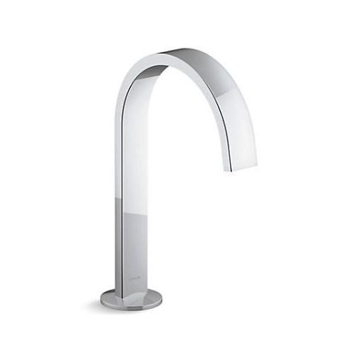 Kohler Components Ribbon Design Basin Spout With Click Drain Without Handle Chrome Polished, K-77968T-CP