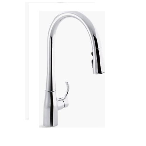 Kohler Simplice Pulldown Kitchen Faucet Polished Chrome, K-596-CP