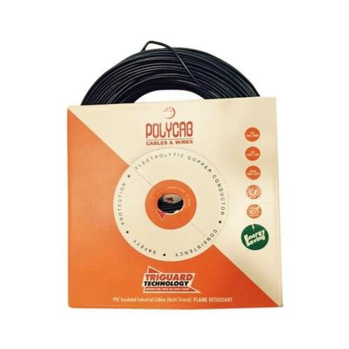 Polycab 16 Sqmm 1 Core FR PVC Insulated Flexible Cable, 90 mtr (Black)