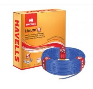 Havells 0.75 Sqmm 1 Core Life Line S3 FR PVC Insulated Industrial Cable, 90 mtr (Blue)