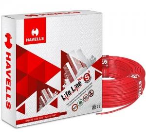 Havells 0.75 Sqmm 1 Core Life Line S3 FR PVC Insulated Industrial Cable, 90 mtr (Red)