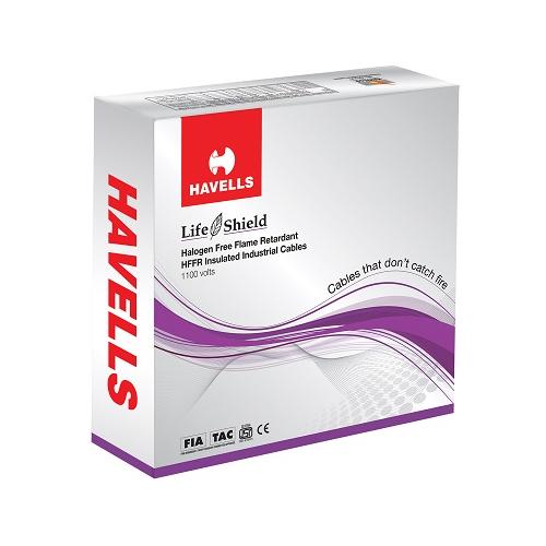 Havells 6 Sqmm 1 Core Life Shield HFFR Insulated Industrial Cable, 90 mtr (White)