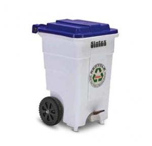 Sintex Wheeled Plastic Waste Bin Foot operated, Height-620 mm, 60 Ltr, 06-12 (Blue)