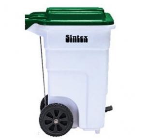 Sintex Wheeled Plastic Waste Bin Foot operated, Height-620 mm, 60 Ltr, 06-12 (Green)