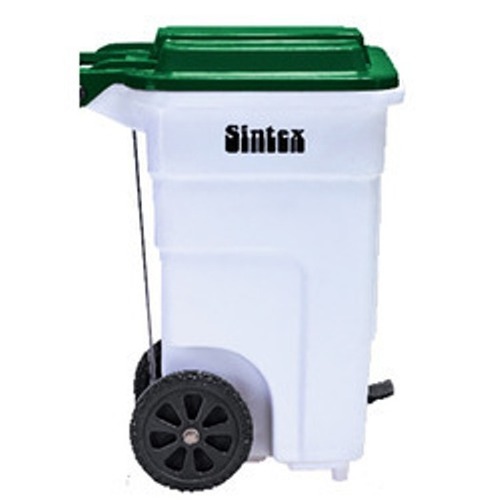 Sintex Wheeled Plastic Waste Bin Foot operated, Height-620 mm, 60 Ltr, 06-12 (Green)