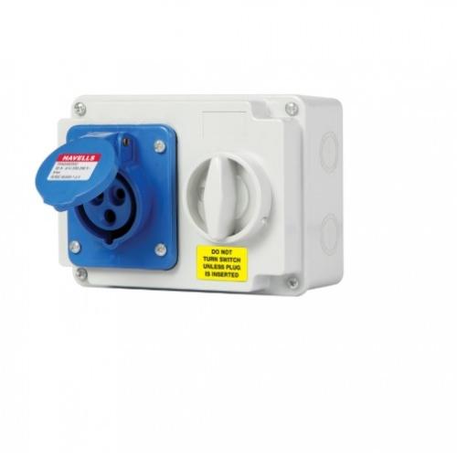 Havells 32A 2P+E Interlocking Socket IP44, DHQIA63032