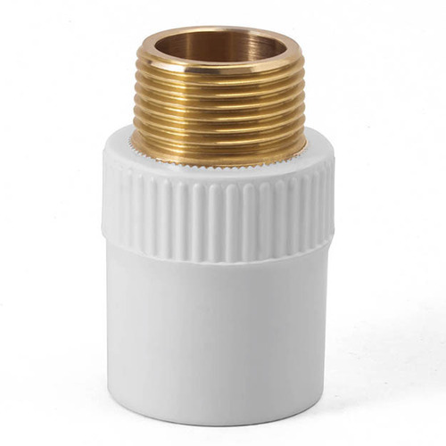 Prince Easyfit Male Thread Adaptor UPVC Brass, 3/4 Inch