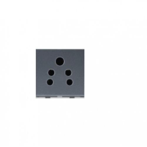 Anchor Penta (W/O Shutter) 6A 2 in 1 Socket 2M, 65202B (Black)