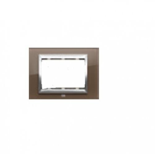 Anchor Roma Vetro Module Plate 8M Horizontal, 30384 GAB(Coconut Brown)