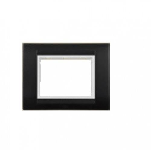 Anchor Roma Classic Trese Solid Plate With Base Frame 8M Horizontal, 30384BL (Black)