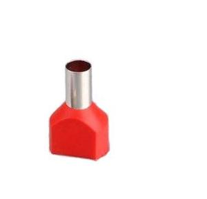 Kapson Red Insulated Twin Cord End Terminal 2x1.0 Sqmm, TE-1008