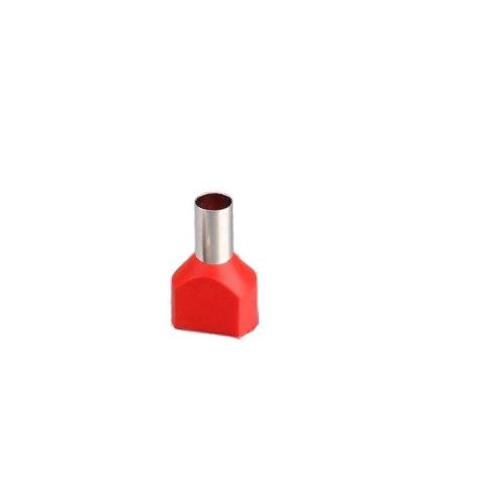 Kapson Red Insulated Twin Cord End Terminal 2x1.0 Sqmm, TE-1008