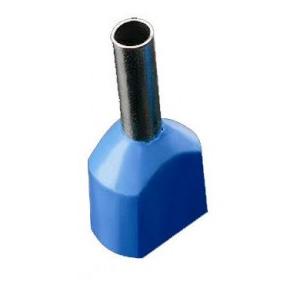 Kapson Blue Insulated Twin Cord End Terminal 0.75 Sqmm, TE-7508