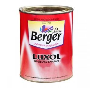 Berger Luxol High Gloss Enamel Oil Paint 250ml Red