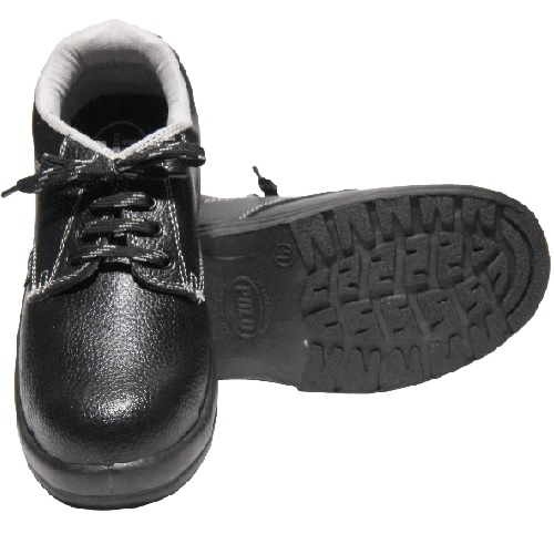 Indcare Polo Steel Toe Black Safety Shoes, Size: 10