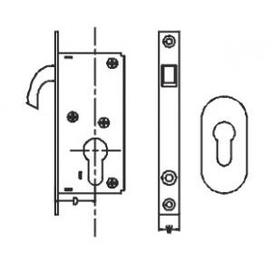 Dorma NHL 100 Narrow Stile Mortice 30 mm BK