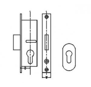 Dorma NDL Narrow Stile Dead Lock 25 mm Backset, SSS