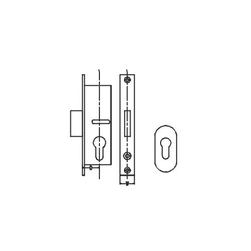 Dorma NDL Narrow Stile Dead Lock 25 mm Backset, SSS