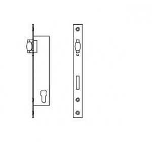 Dorma Narrow Swing door Lock 35 mm Backset, 985