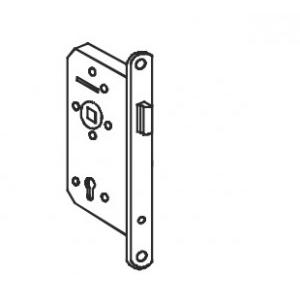 290a Latch Lock Backset - 55mm, Centre To Centre - 72mm, 20mm Square Forend, Strike plate, SS 304, Finish : SSS Fire rated