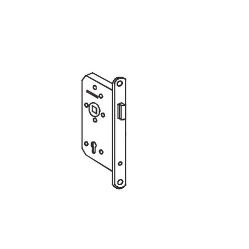 290a Latch Lock Backset - 55mm, Centre To Centre - 72mm, 20mm Square Forend, Strike plate, SS 304, Finish : SSS Fire rated