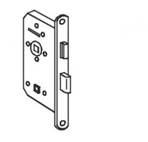 Dorma WC Lock Backset 285a 55mm Centre To Centre 78mm 20mm Square Forend trike Plate SS 304 Finish SSS Fire Rated