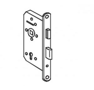 Dorma Sash Lock Backset 281a 55mm Centre To Centre 72mm 20mm Square Forend Strike Plate SS 304 Finish SSS.Fire Rated